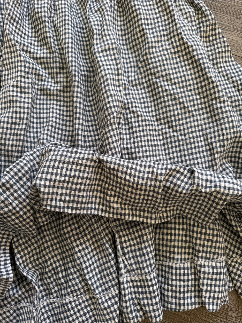 LIKE NEW REFORMATION Balia Linen Dress, Remy Check, size 4 - Picture 8 of 9